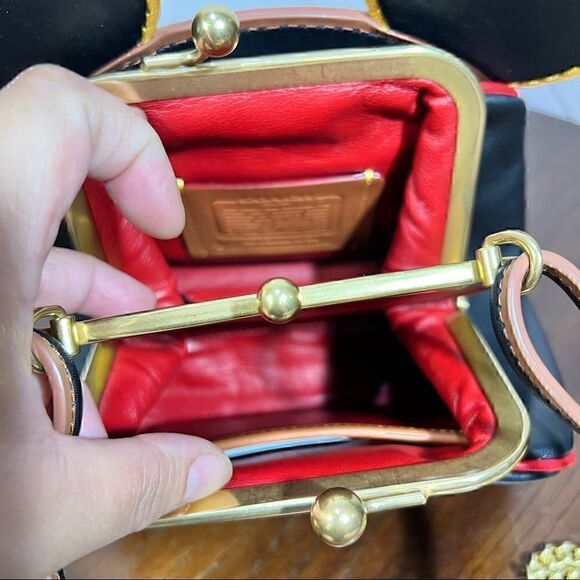 COACH Disney Mickey Mouse X Keith Haring Kisslock Bag Limited Edition Giftable - Picture 9 of 14